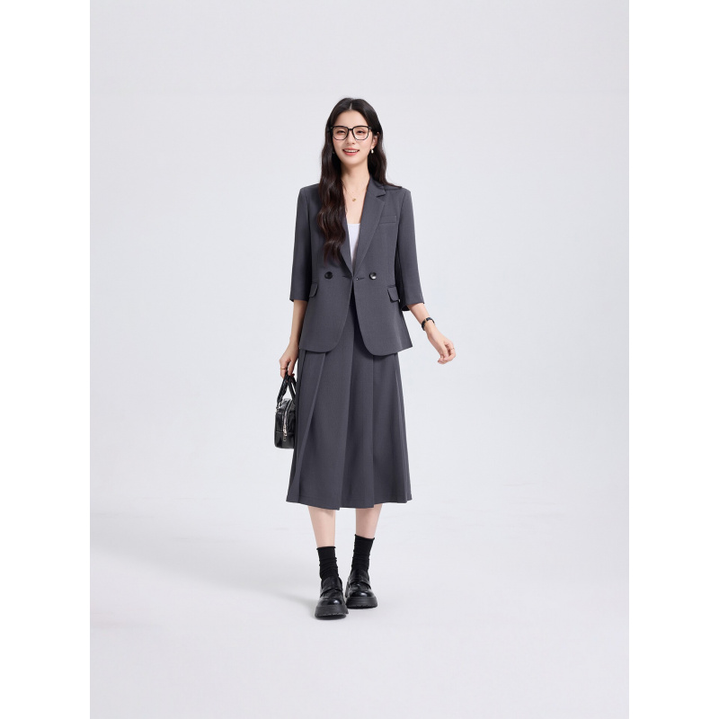Women'S Office Formal Wear For Ladies - Navy Blue Women's Suit Set for