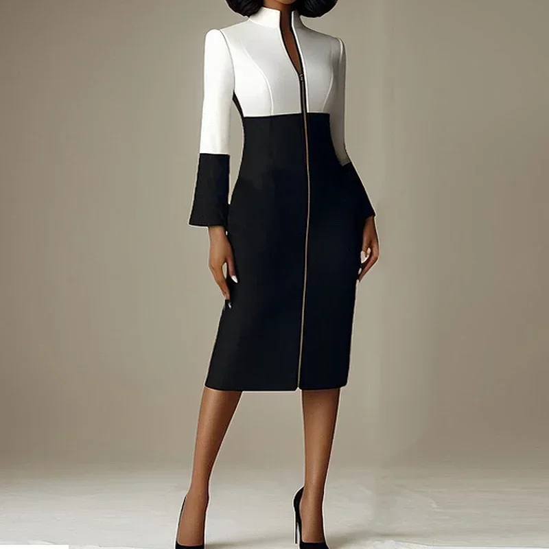 Women Contrast Color V Neck Zi - đánh giá và giá Women Formal Wear H&M