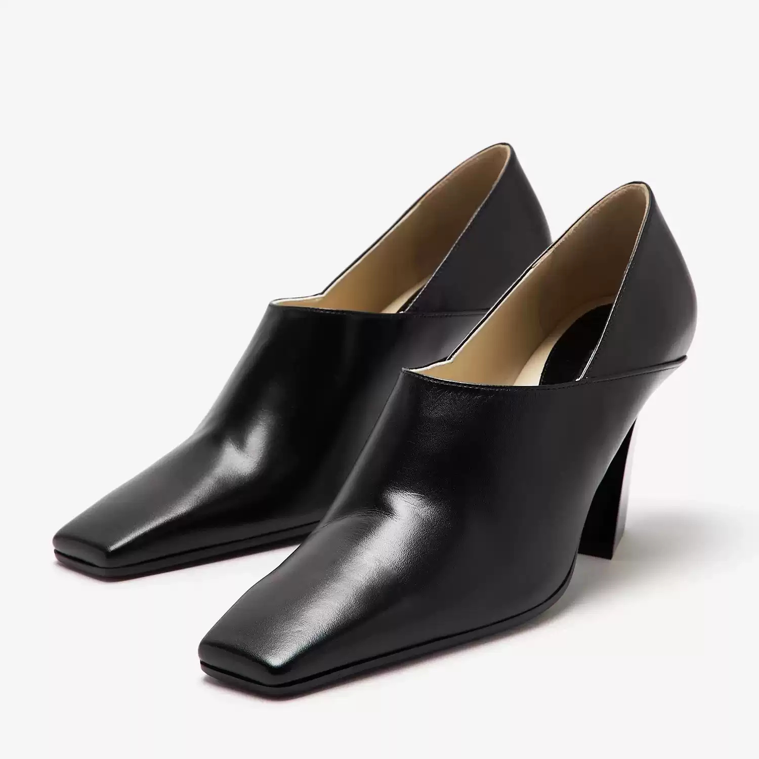 Women's Black Leather Square T - đánh giá và giá Women Formal Office Wear Shoes