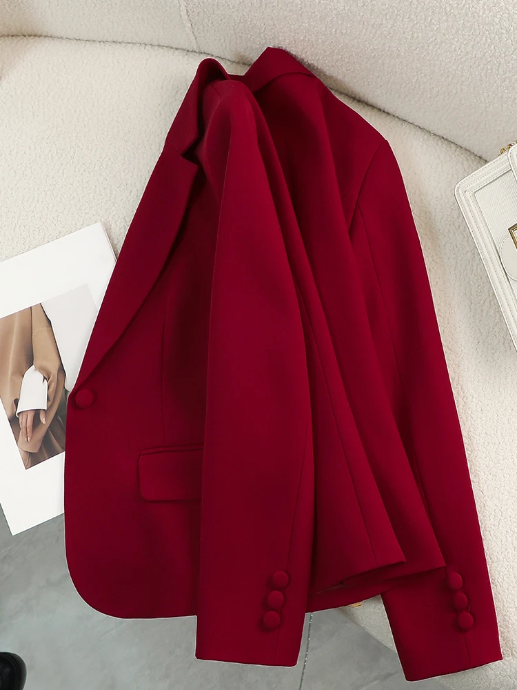 Women Blazer Ladies Red Green  - đánh giá và giá Formal Winter Wear Women Jacket