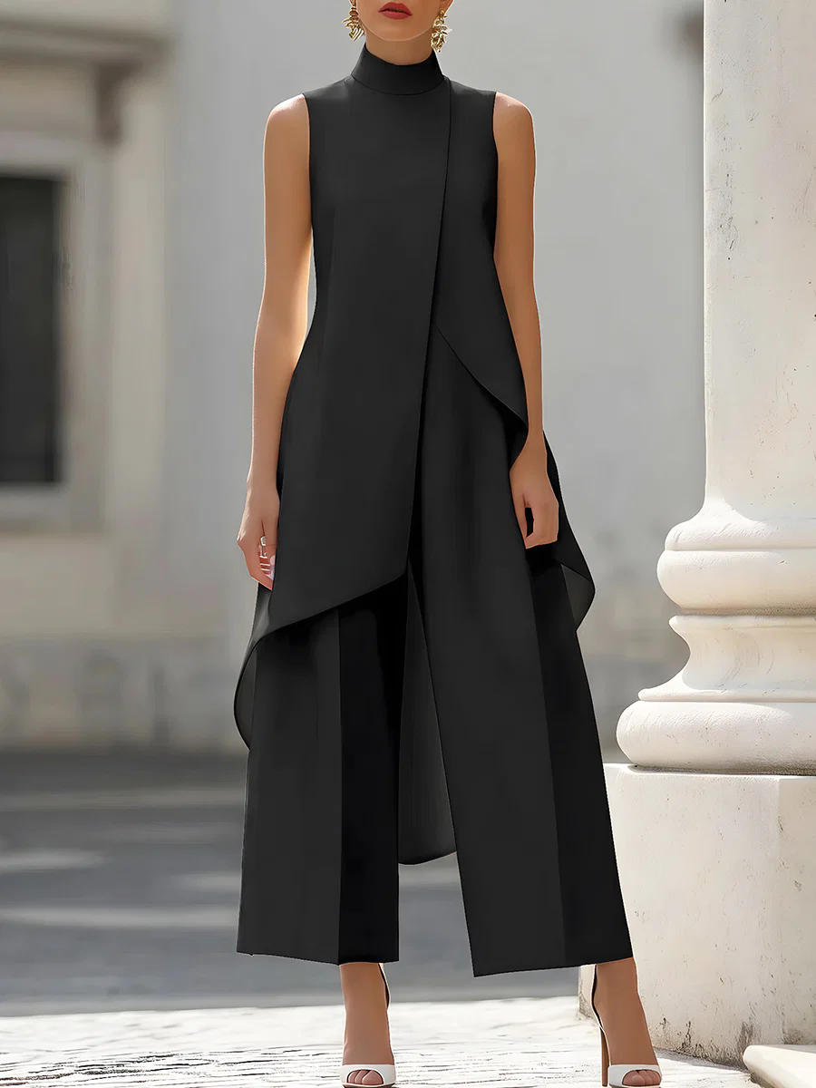 Sleeveless High Neck Asymmetri - đánh giá và giá Women'S Office Formal Wear For Ladies