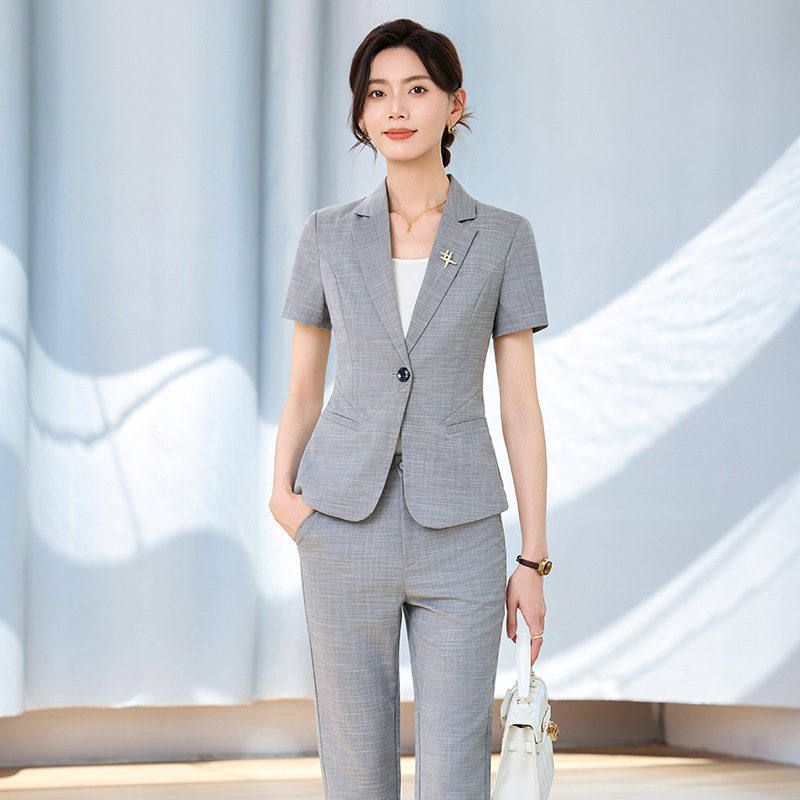 Women's short-sleeved suit set - đánh giá và giá Women Formal Wear H&M