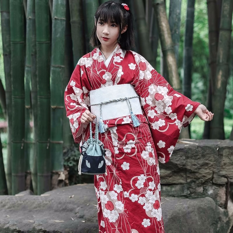 Red Japanese Yukata Kimono Fem - đánh giá và giá Japanese Women Formal Wear