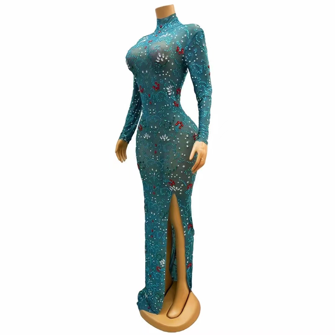 Sexy Stage luxurious Blue Gree - đánh giá và giá Women'S Green Formal Wear