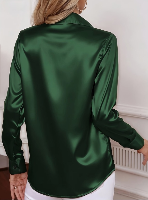 Women Satin Lapel Collar Blous - đánh giá và giá Women'S Office Formal Wear For Ladies