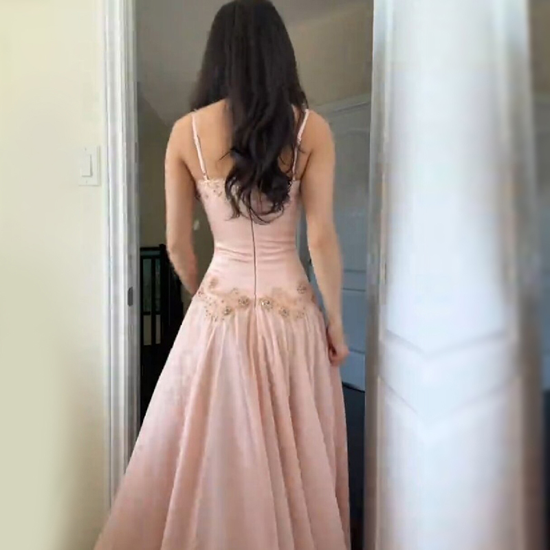 Elegant V-Neck Pink Strapless  - đánh giá và giá Women Formal Wear Dress